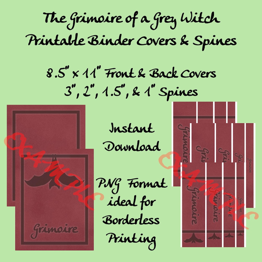Red Bat Grimoire Binder Cover Set - Etsy