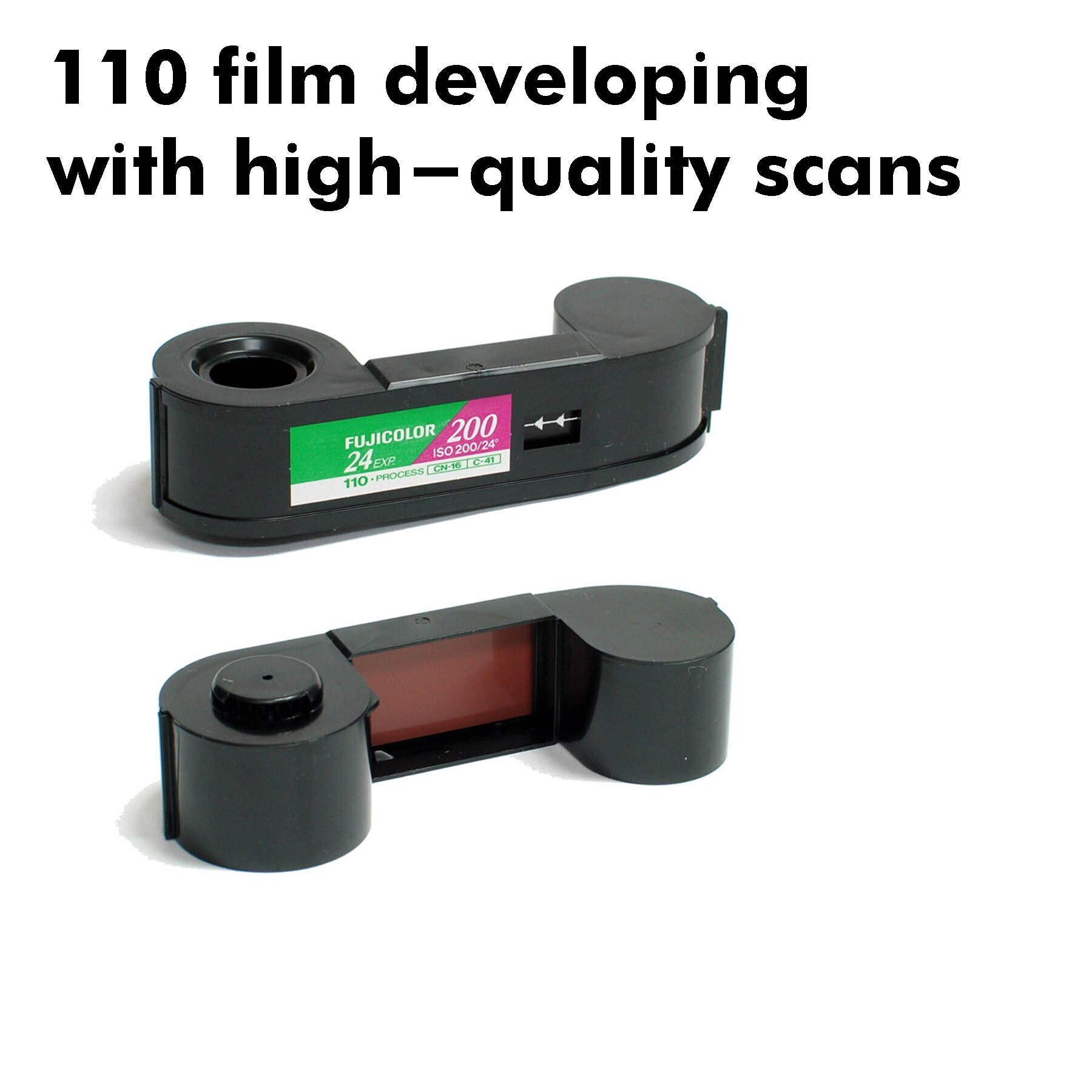 110 or APS Film Developing With Scans Color or B&W Etsy