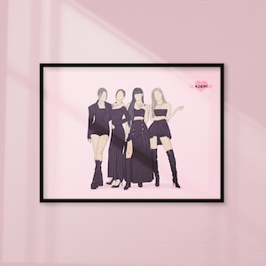 Blackpink group, Blackpink Digital Download, Blackpink Poster, Blackpink Wall Art, Blackpink Art Print, Blackpink Merch