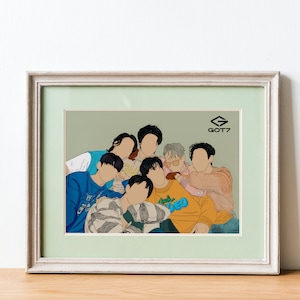 Got7 group, Got7 Digital Download, Got7 Poster, Got7 Wall Art, Got7 Art Print, Got7 Merch