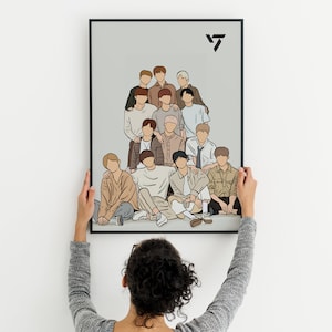 Seventeen group, Seventeen Digital Download, Seventeen Poster, Seventeen Wall Art, Seventeen Art Print, Kpop, Seventeen Merch