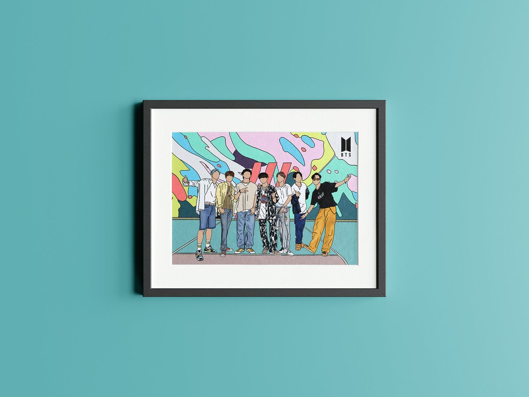 BTS Colorful, BTS Digital Download, BTS Poster, Bts Wall Art, Bts Street, Bts Art Print, Kpop