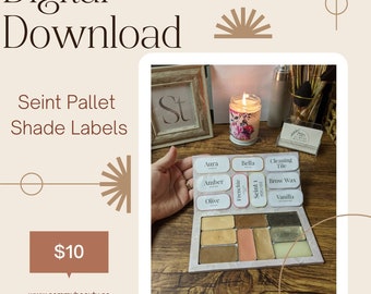 Labels for Seint Beauty Pallet- all shades