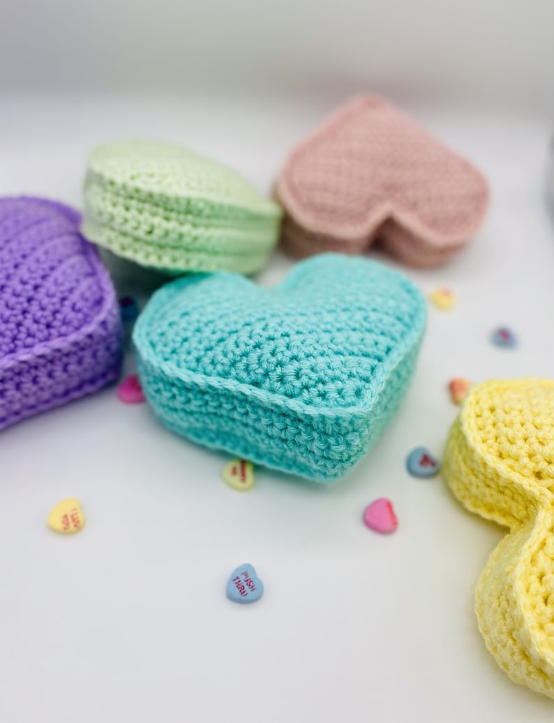 Conversation Heart Crochet Pattern Stuffed Plush PDF Pattern Etsy