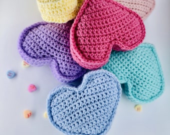 Conversation Heart Crochet Pattern - Stuffed Plush PDF Pattern Only