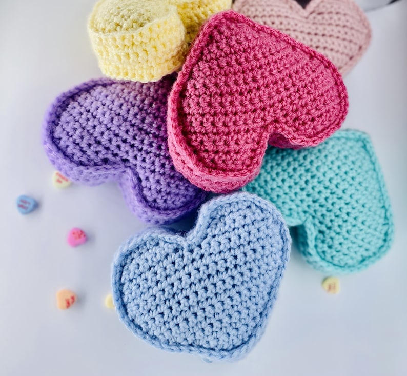 Conversation Heart Crochet Pattern Stuffed Plush PDF Pattern Etsy