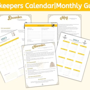 Beekeepers Record Keeping Bundle 2024 for Northern US States , Beehive Inspection Logbook, Monthly Beekeeping Tasks, Beekeeper Calendar 2024 image 2