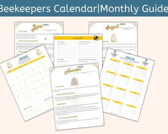 Beekeeper's Calendar and Monthly Beekeeping Guide 2023, Backyard Beekeeping Tool to Save the Bees, Month by Month Beekeeping Instructions