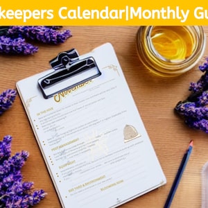 Beekeepers Record Keeping Bundle 2024 for Northern US States , Beehive Inspection Logbook, Monthly Beekeeping Tasks, Beekeeper Calendar 2024 image 4