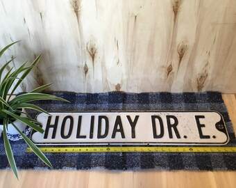 Vintage Street Sign-Holiday Drive East