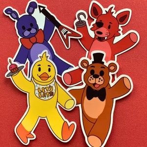 Animatronic Plushie Friends || Water-Resistant/Waterproof 3in. Vinyl Sticker Set