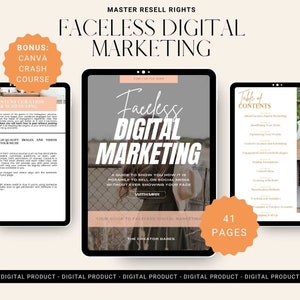Faceless Digital Marketing Guide | Master Resell Rights | MRR | How to Sell Online with a Faceless Account | PLR | Private Label Rights