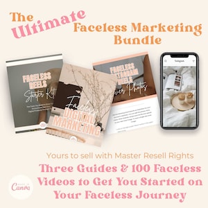 Ultimate Faceless Digital Marketing Bundle | Master Resell Rights | MRR | Done For You | DFY | Canva Templates | Faceless Instagram Videos