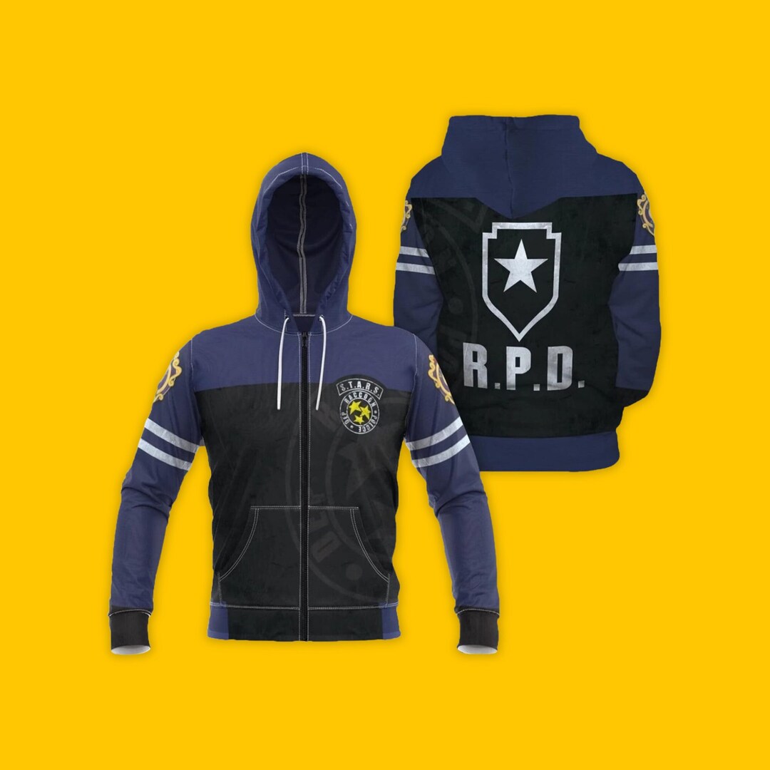 Resident Evil RPD Gaming Zip up Hoodie Gamer Gift Etsy