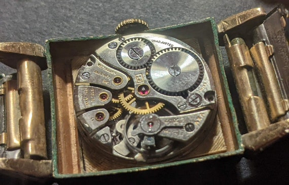 Antique 10k Gold trim Wittnauer Watch in Antique … - image 7