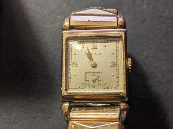 Antique 10k Gold trim Wittnauer Watch in Antique … - image 3