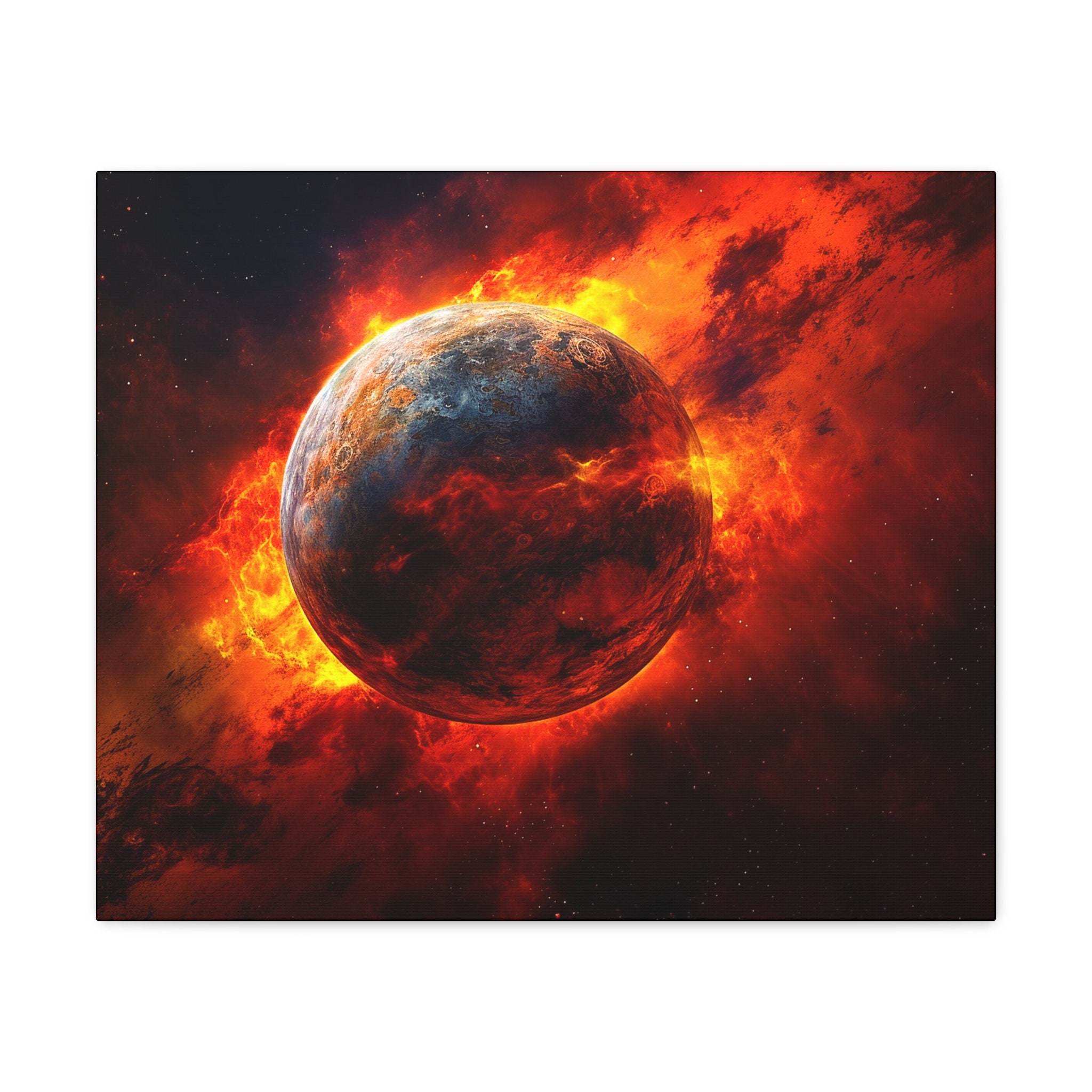 Space Theme Planet Wall Art Canvas Space photo picture