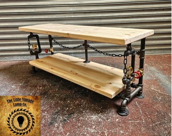 The Chain Steampunk TV Stand -  Retro Industrial art