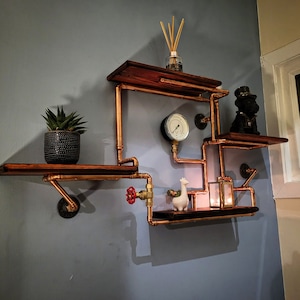 Brunel Steampunk shelving unit - Retro Industrial wall art