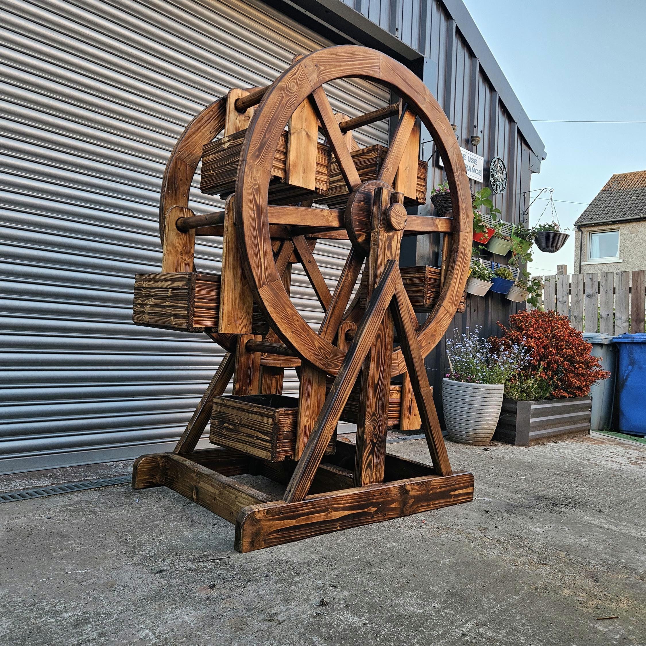 Large Ferris Wheel Garden Planter: 6ft Timber Carnival Decor - Etsy