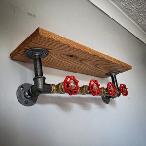 Bark Steampunk shelving unit - Retro Industrial wall art