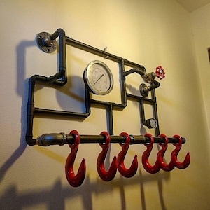 Steampunk klädhängare - Retro industriell väggkonst