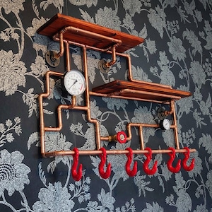 Smeaton Steampunk shelving unit - Retro Industrial wall art