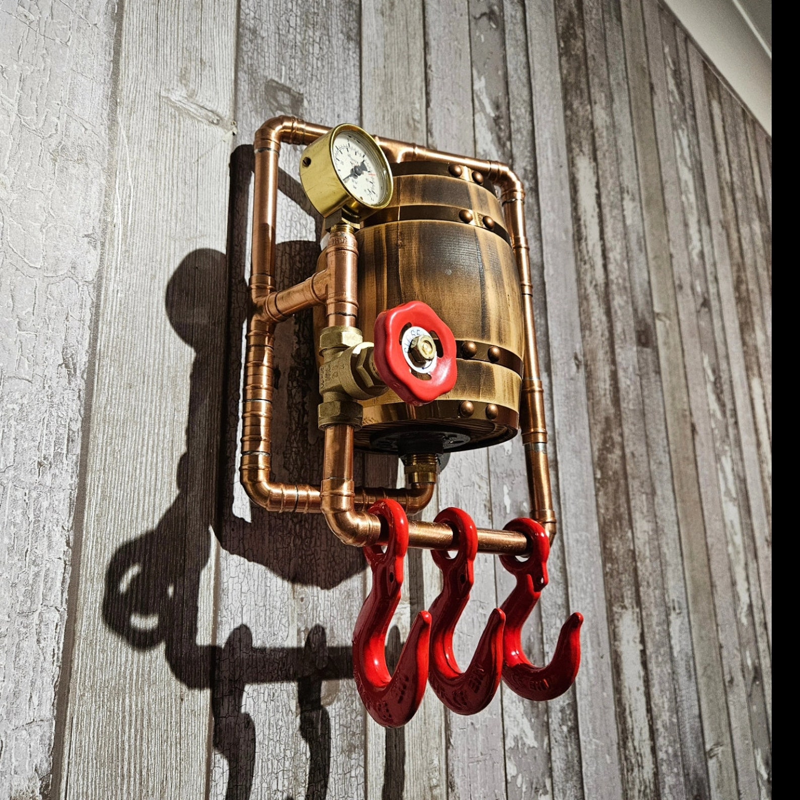 Steam Punk Rear Back Rack Steampunk Coat Rack - Retro Industrial Wall Art - Etsy