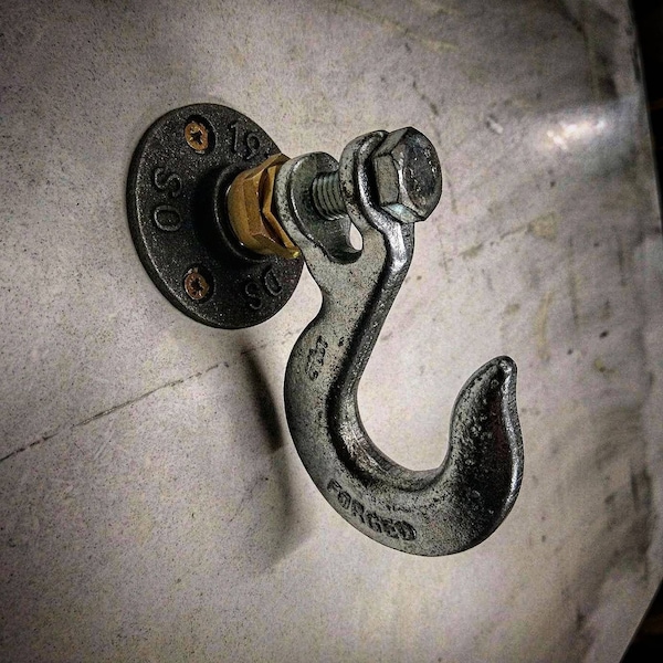 INDUSTRIAL COAT HOOK- steampunk wall art