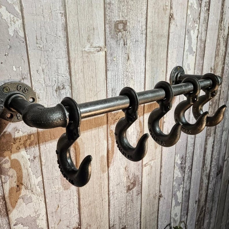 Pipe Decor Coat Rack Industrial Coat Rack - Steampunk Pipe Design for Entryway - Etsy