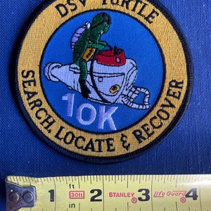 US Navy Embroidered Patch Deep Submergence Vessel DSV-3 Turtle *Mint* Militaria *Very Rare*