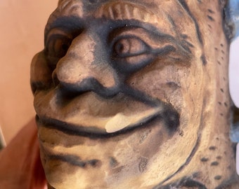 Jim Rumph Cross-Eyed Ogre Gargoyle Tankard Mug W/Gremlin Inside 1971