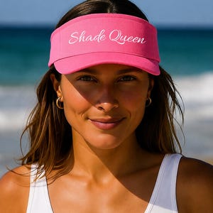 Visière personnalisable | Visière de soleil brodée, cadeau pour elle