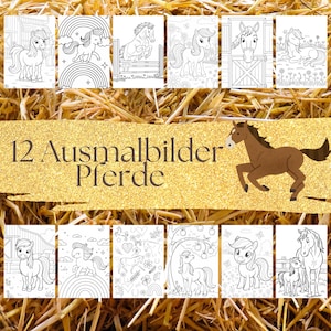 Horse coloring pages, horses, ponies, pony, children, painting, crafts, DIY, party favors, coloring pages, coloring, gift, horse birthday, digital