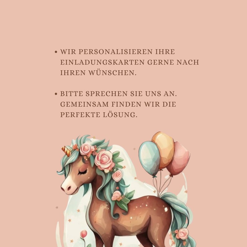 Einladung Kindergeburtstag, Geburtstagseinladung, Einhorn, Einladungskarten, Geburtstag Kinder, Karten, 1. Geburtstag, Boho, Personalisiert bild 6