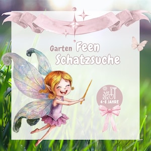 Fairy Treasure Hunt Printable – Garden Scavenger Hunt for Children's Birthday Parties, Outdoor Game for Ages 4-8, Fairy Adventure Outdoors, Certificate, Magic PDF