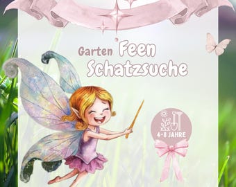 Fairy Treasure Hunt Printable – Garden Scavenger Hunt for Children's Birthday Parties, Outdoor Game for Ages 4-8, Fairy Adventure Outdoors, Certificate, Magic PDF