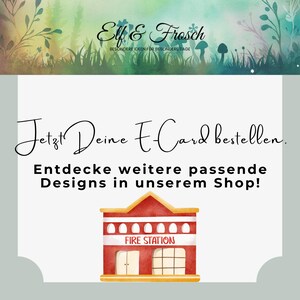 WhatsApp invitation, e-card, digital invitation, children's birthday party, fire brigade, fire, personalized invitation for children, girls, boys, mobile phone image 7