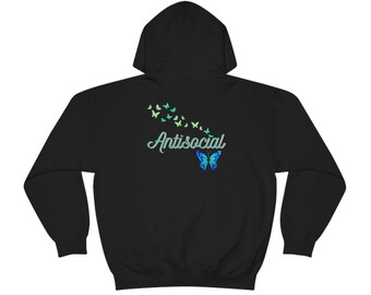 Sudadera con capucha de mezcla pesada antisocial