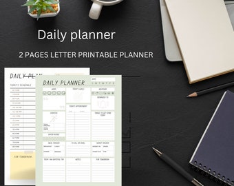 Daily Planner Printable, Hourly Planner, Military Time Plan, Time ...
