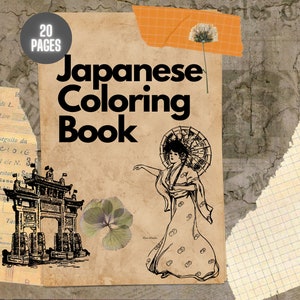 20 Traditionelles Japanisches Malbuch Bilder, Digitales Malbuch, Japanische Druckbare Malseiten, Traditionelles Japanisches PNG, PDF