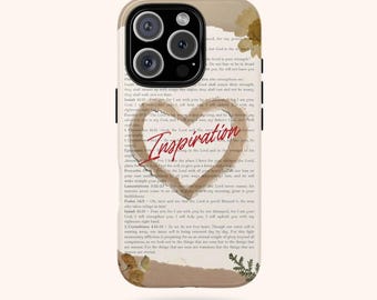 Funda para teléfono con versículo bíblico inspirador