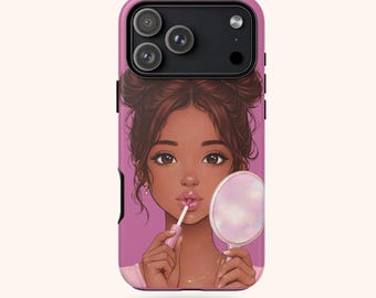 Funda para teléfono de autocuidado color malva