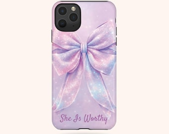 Funda para teléfono con lazo pastel