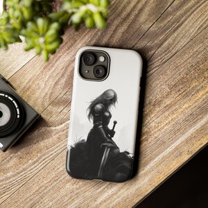 騎士の携帯電話ケース、iPhone ケース、Galaxy 携帯電話ケース、女性騎士の携帯電話ケース、ファンタジーの携帯電話ケース、中世の携帯電話ケース、女性戦士のケース