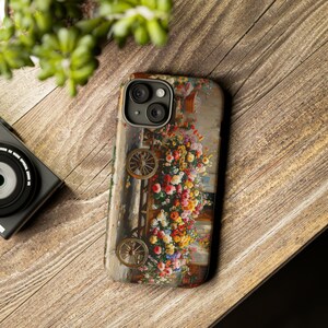 Etui na telefon Flower Cart, iPhone 15 14 13 12 11 + więcej, Galaxy 23 22 21 20 + więcej, Pixel 7 6 5 + więcej
