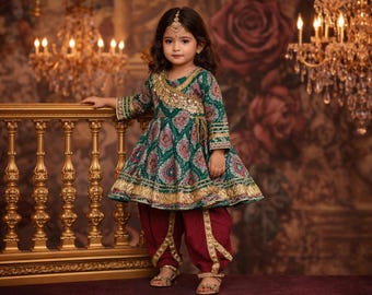 Aliyah Series Kids Punjabi Suit Dhoti Pants