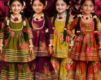 Kids Sharara Suit Dupatta Inclusive