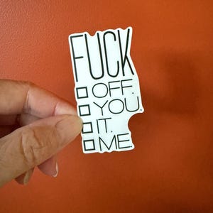 Vai se foder. você. isso. eu. | vinil, engraçado, humor adulto, decalque para laptop, adesivo para garrafa de água, presente de brincadeira, pegadinha, espertinho, opções de foda, à prova d'água