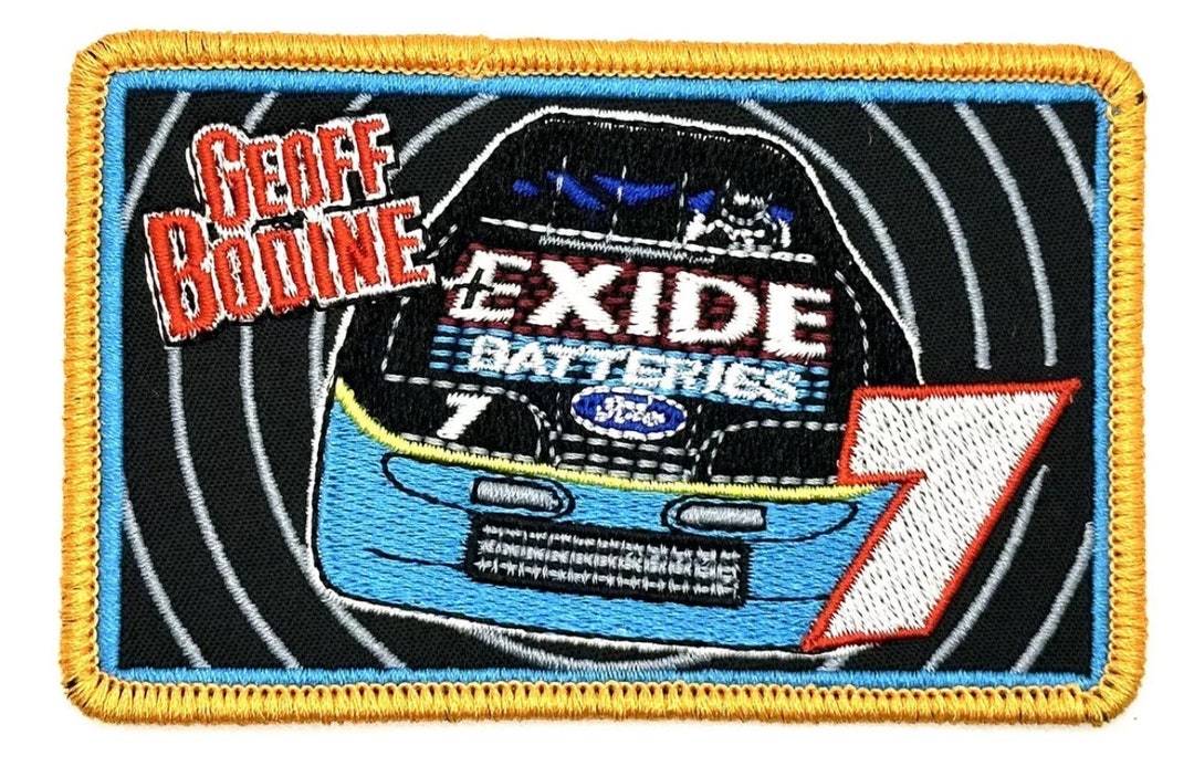 Geoff Partch Geoff Bodine Exide NASCAR Racing Patch Vintage Retro Style Iron on Hat ...
